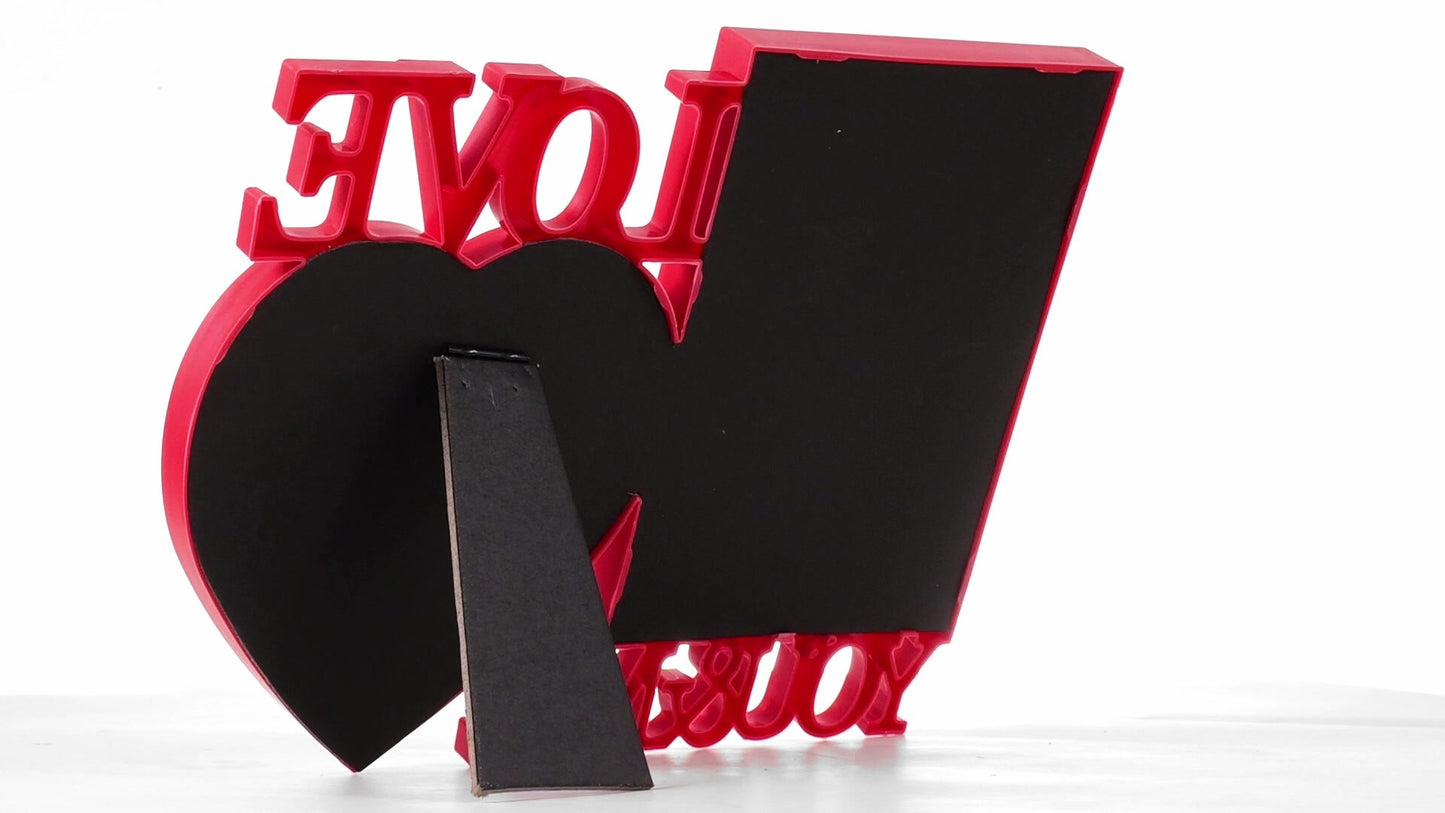 Red collage photo frame LOVE YOU&ME 2 photos