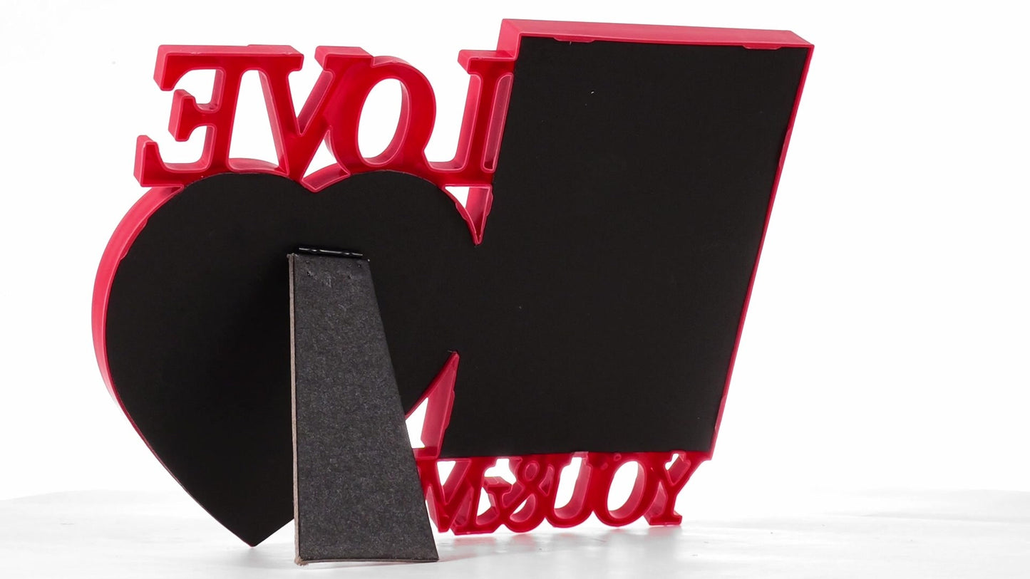 Red collage photo frame LOVE YOU&ME 2 photos