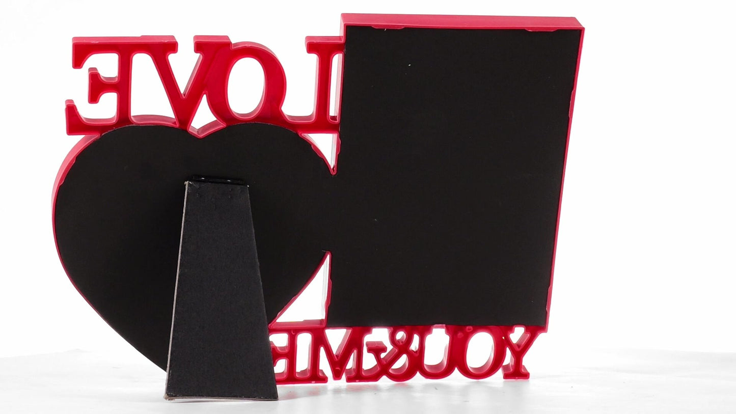 Red collage photo frame LOVE YOU&ME 2 photos