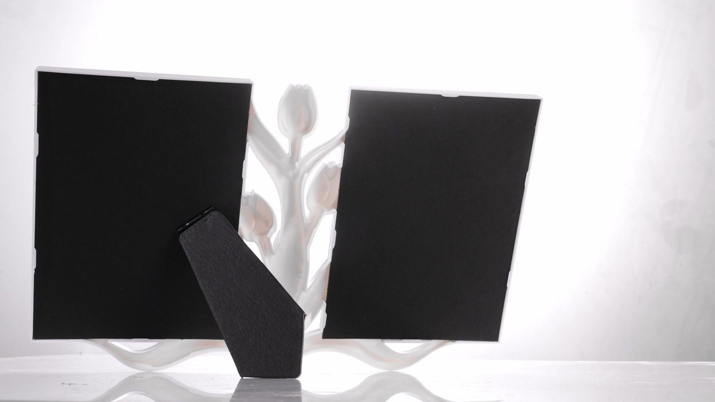 Tulip collage photo frame for 2 pictures