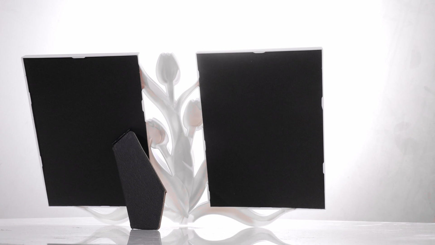 Tulip collage photo frame for 2 pictures
