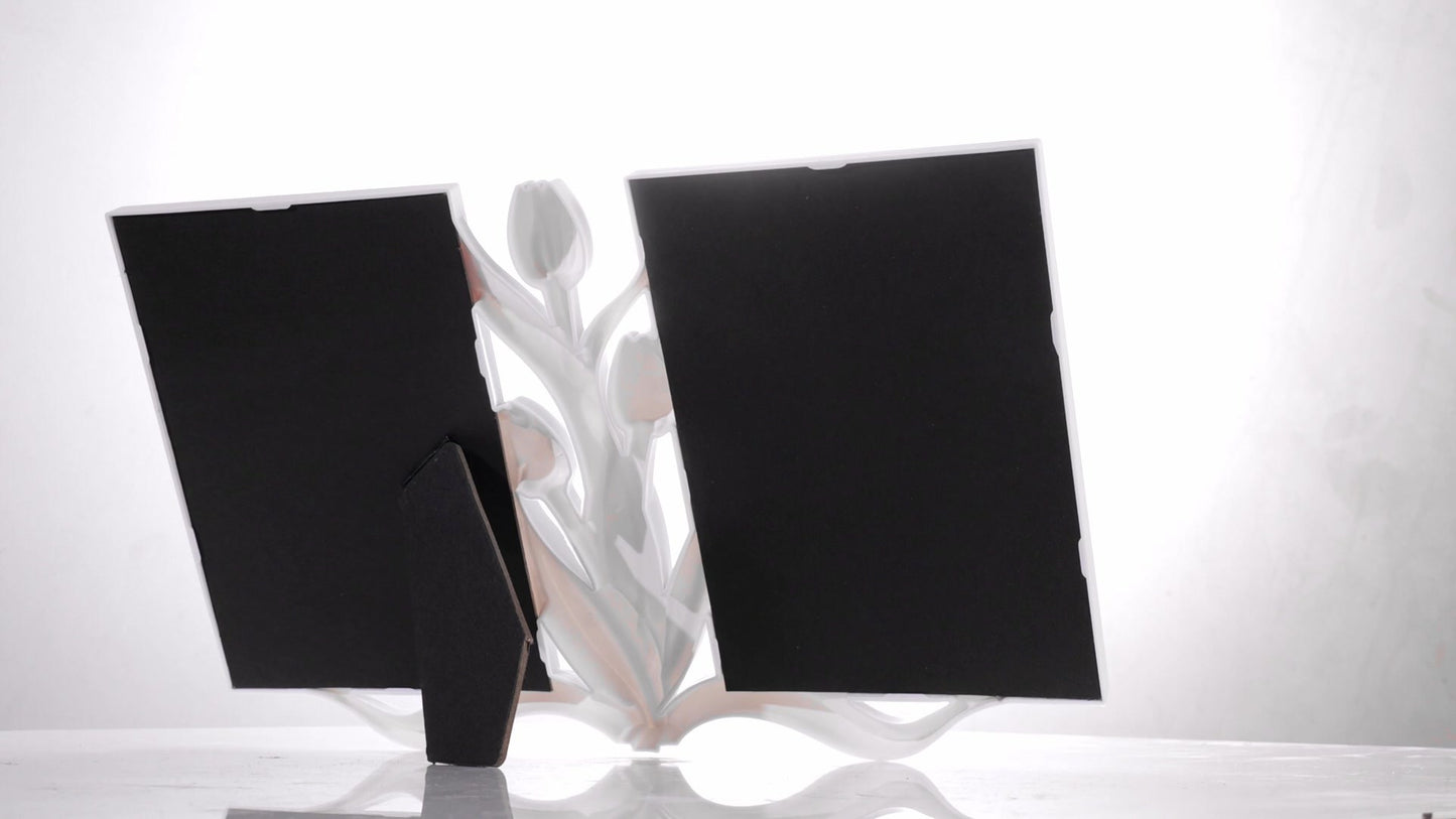 Tulip collage photo frame for 2 pictures