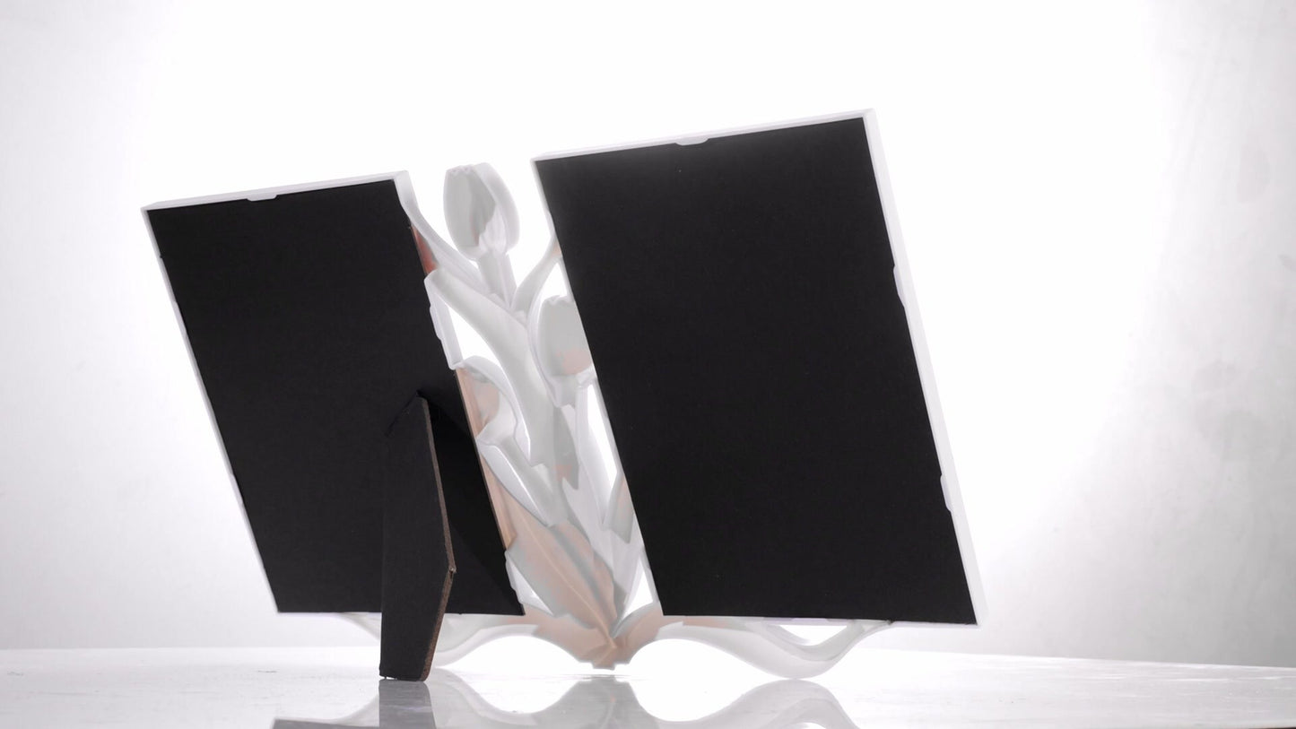 Tulip collage photo frame for 2 pictures