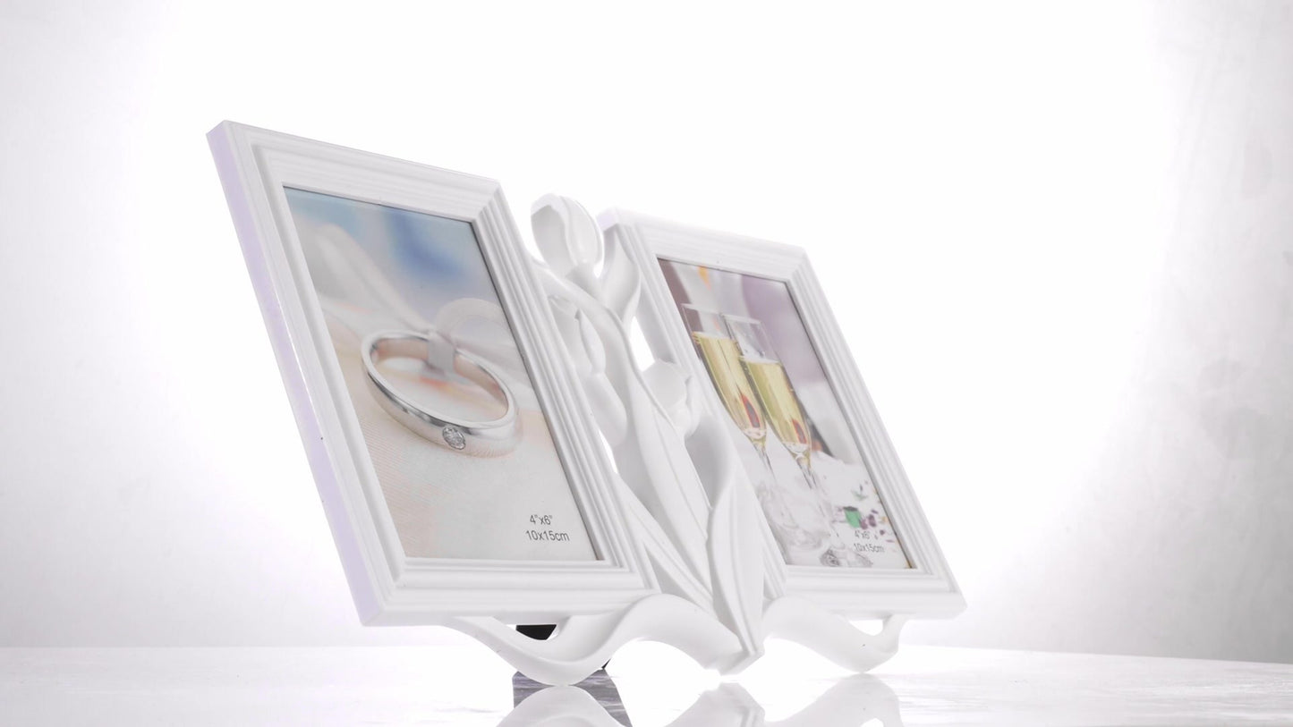 Tulip collage photo frame for 2 pictures