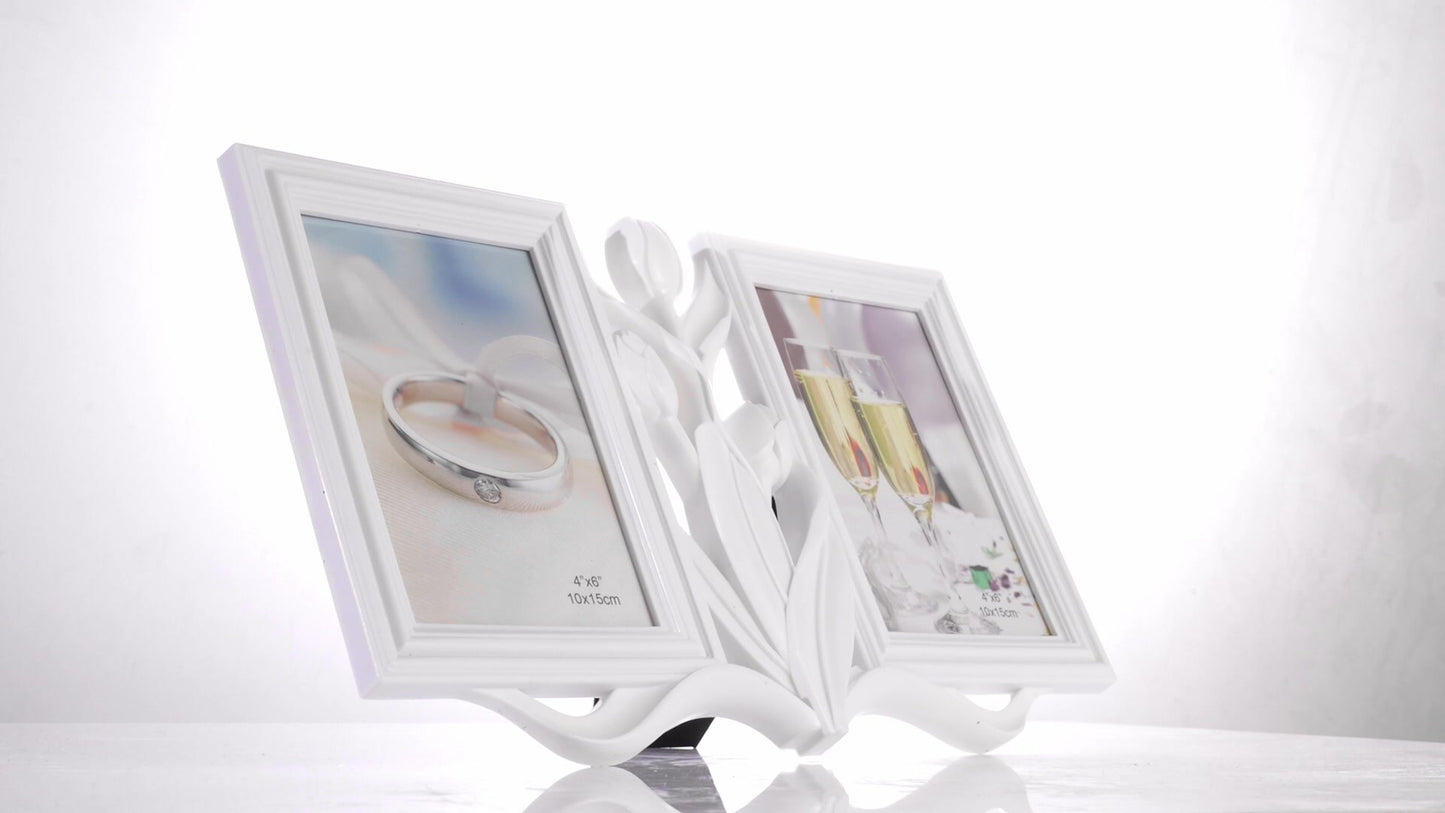 Tulip collage photo frame for 2 pictures
