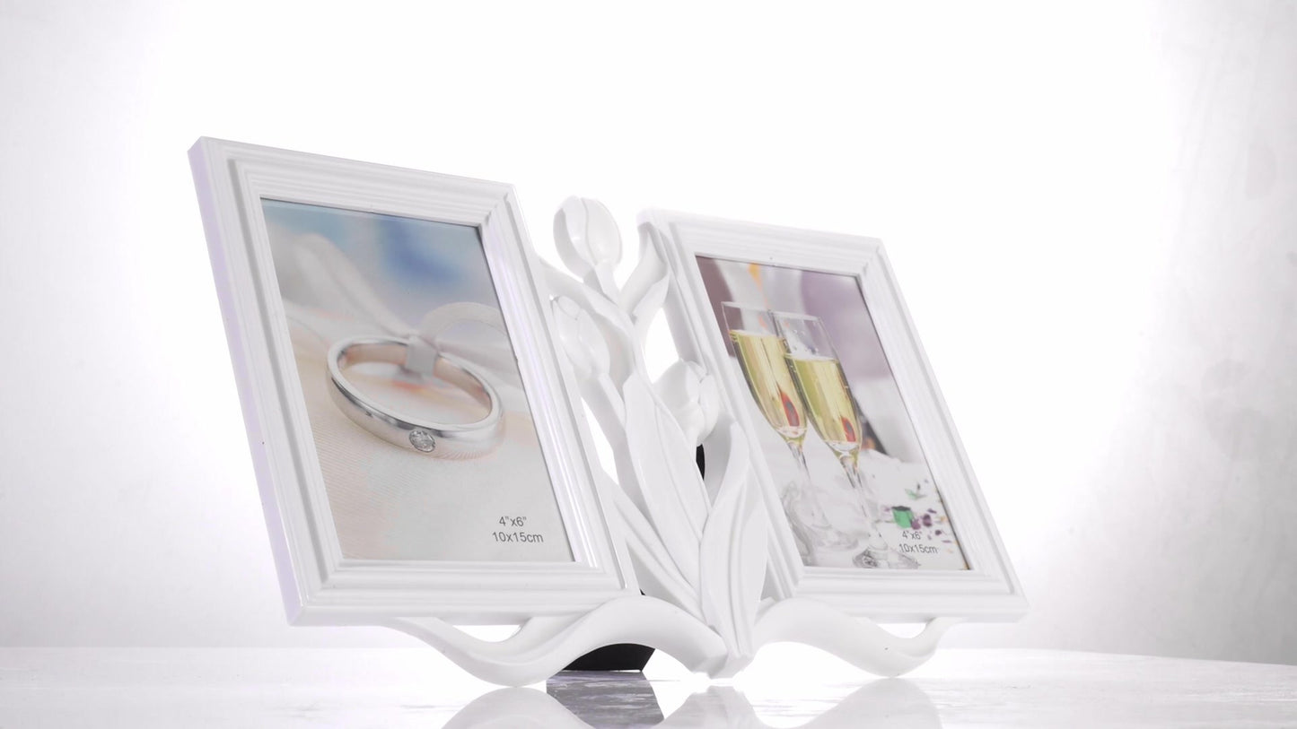 Tulip collage photo frame for 2 pictures
