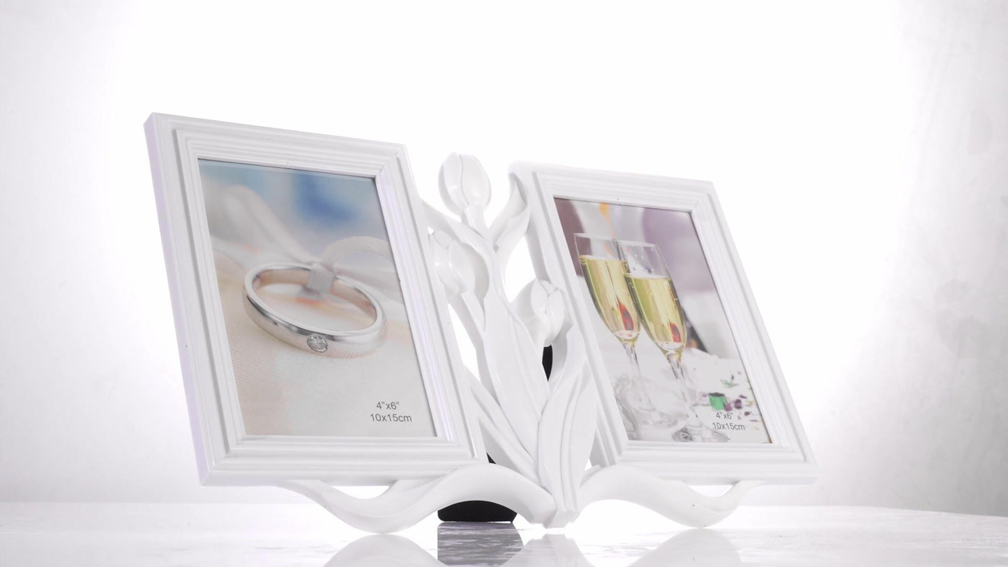 Tulip collage photo frame for 2 pictures