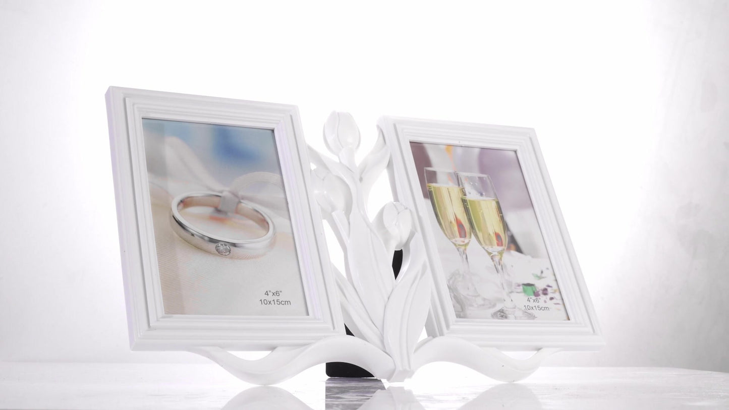 Tulip collage photo frame for 2 pictures