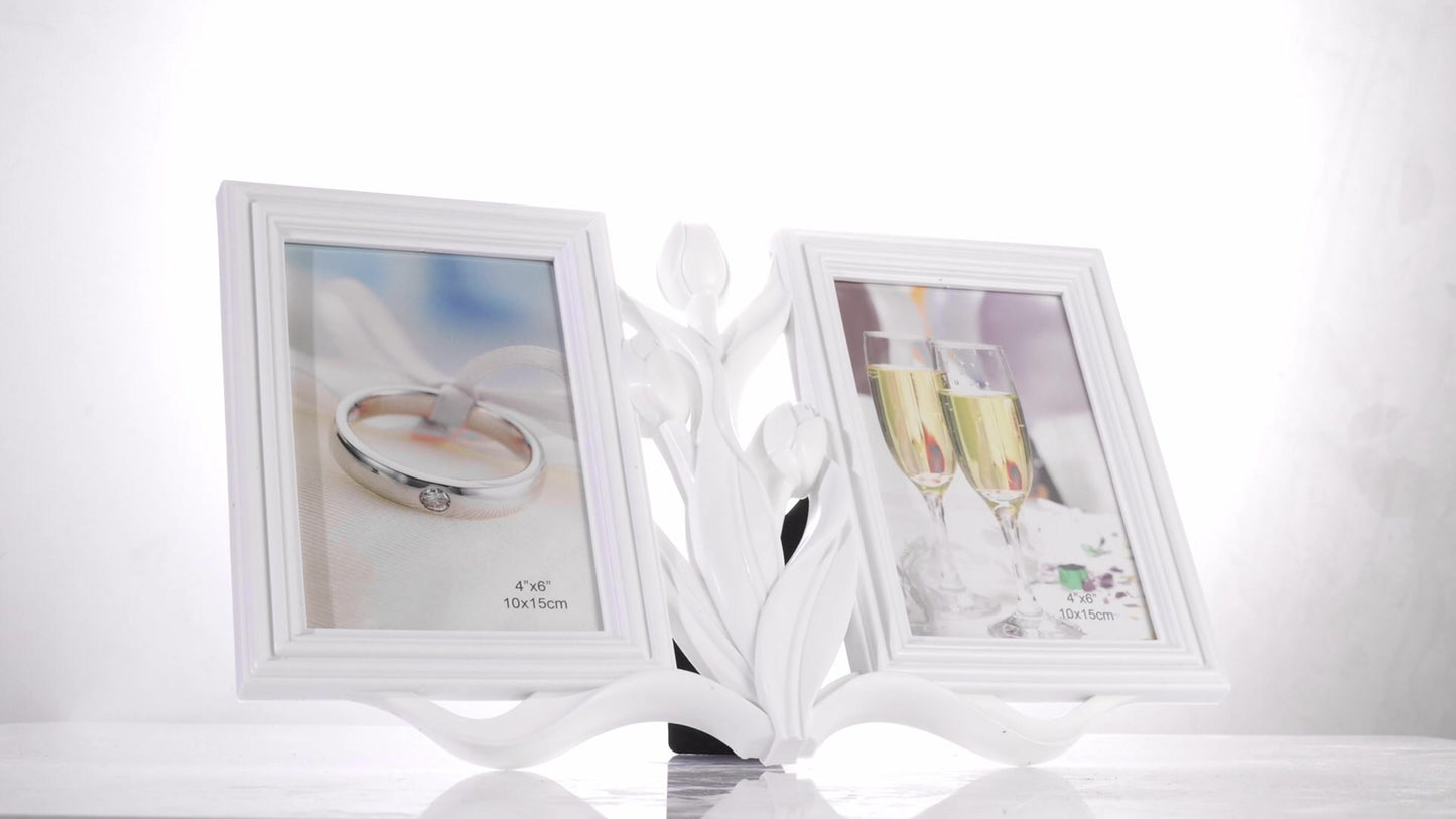 Tulip collage photo frame for 2 pictures