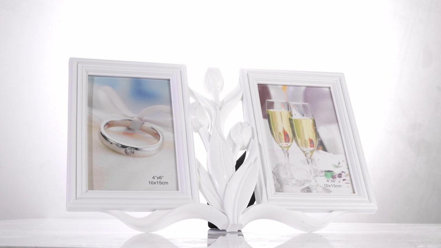 Tulip collage photo frame for 2 pictures