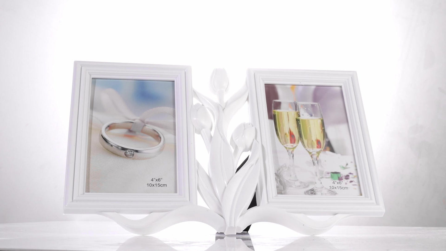 Tulip collage photo frame for 2 pictures