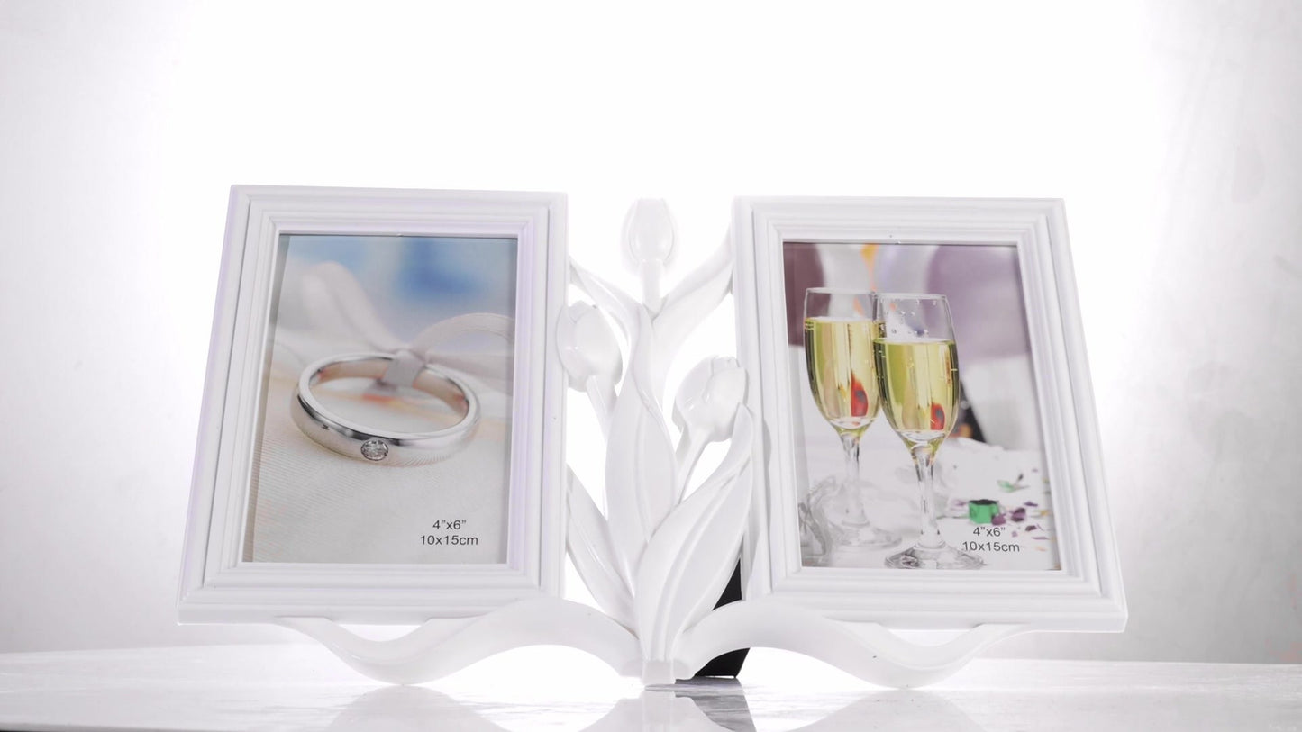 Tulip collage photo frame for 2 pictures