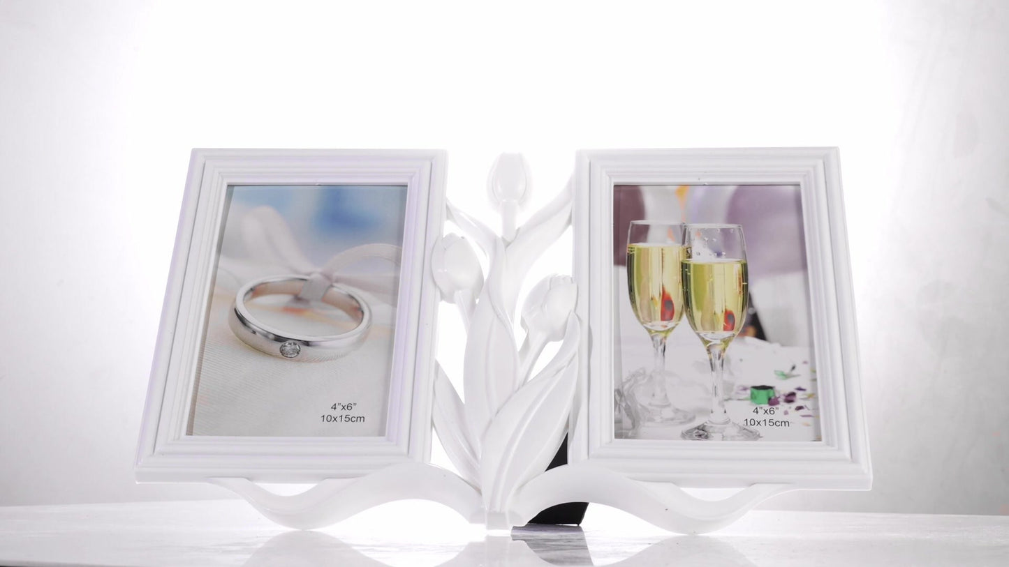 Tulip collage photo frame for 2 pictures
