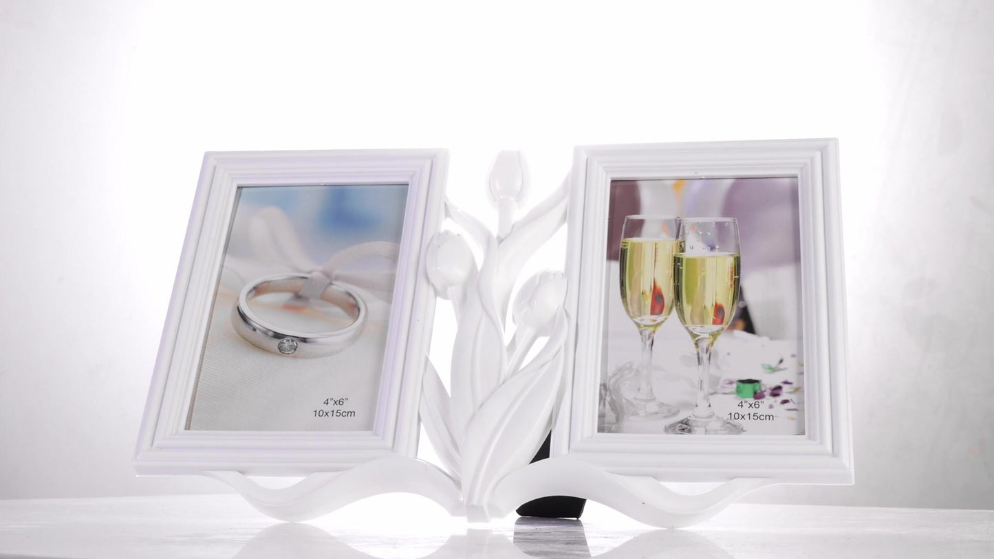 Tulip collage photo frame for 2 pictures