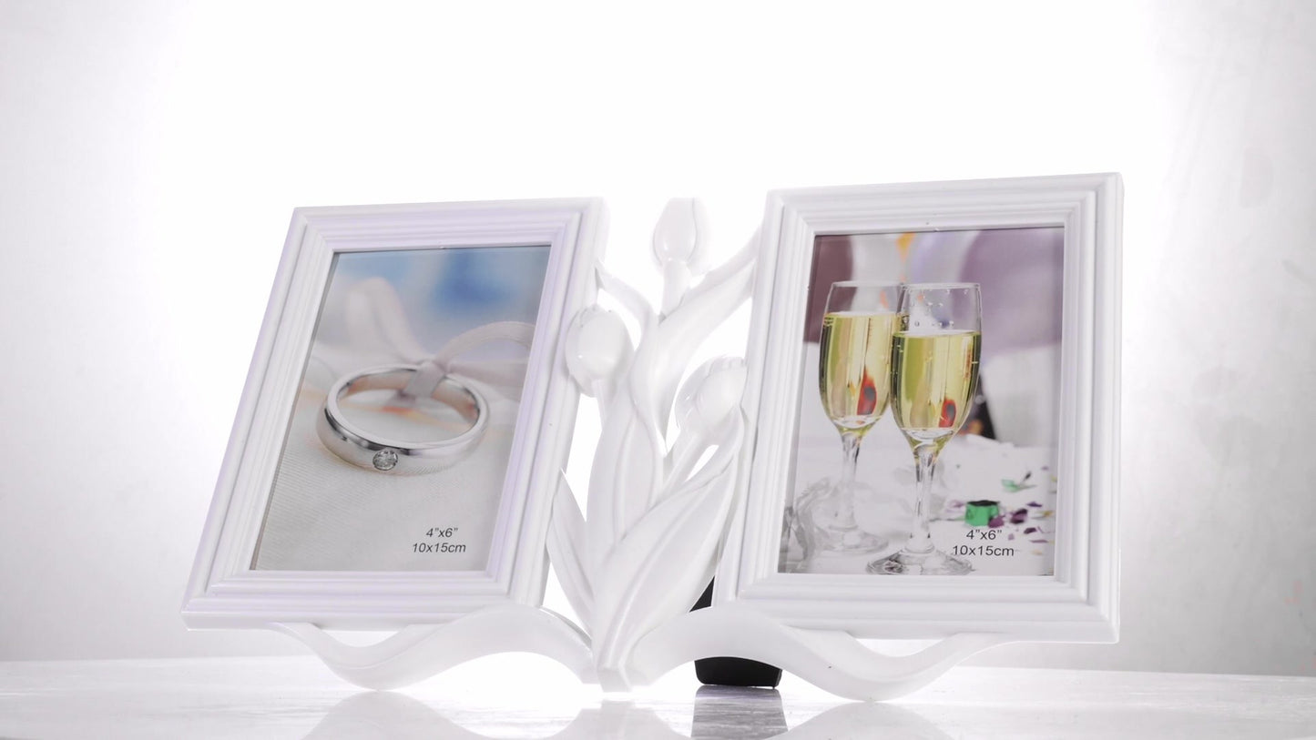 Tulip collage photo frame for 2 pictures