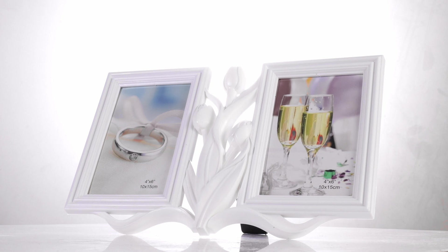 Tulip collage photo frame for 2 pictures