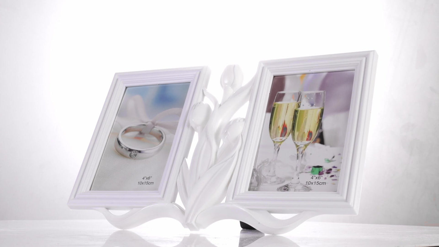 Tulip collage photo frame for 2 pictures
