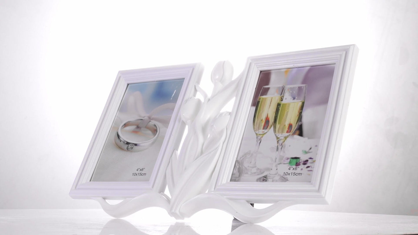 Tulip collage photo frame for 2 pictures