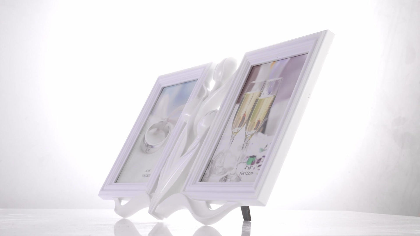 Tulip collage photo frame for 2 pictures