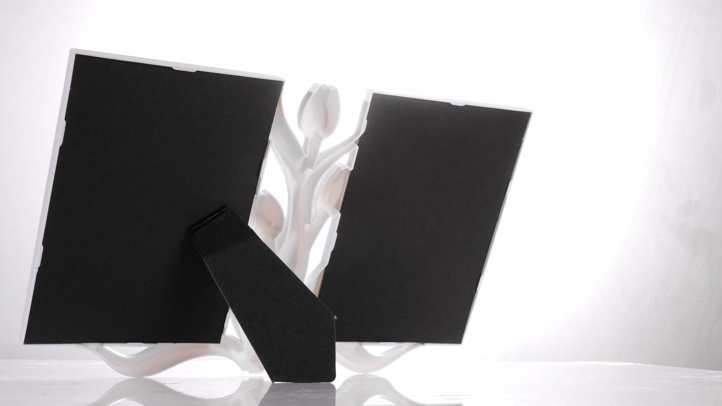 Tulip collage photo frame for 2 pictures