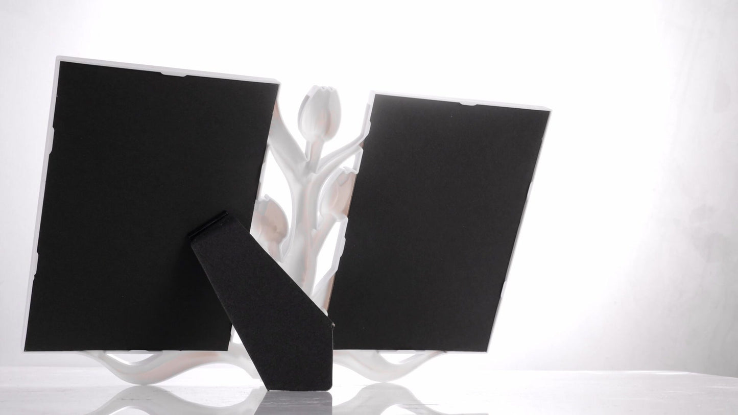 Tulip collage photo frame for 2 pictures