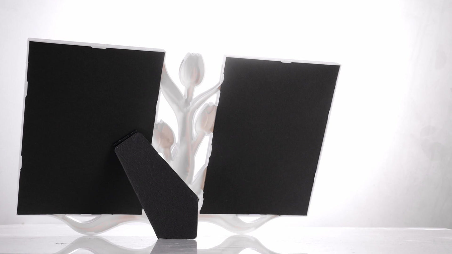 Tulip collage photo frame for 2 pictures