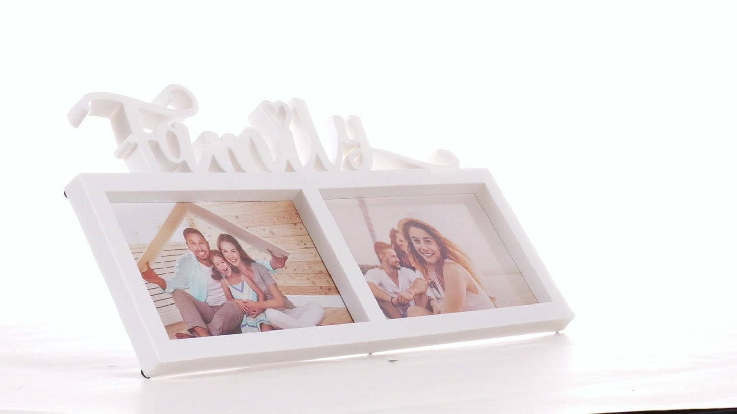 Family photo frame collage 2 photos