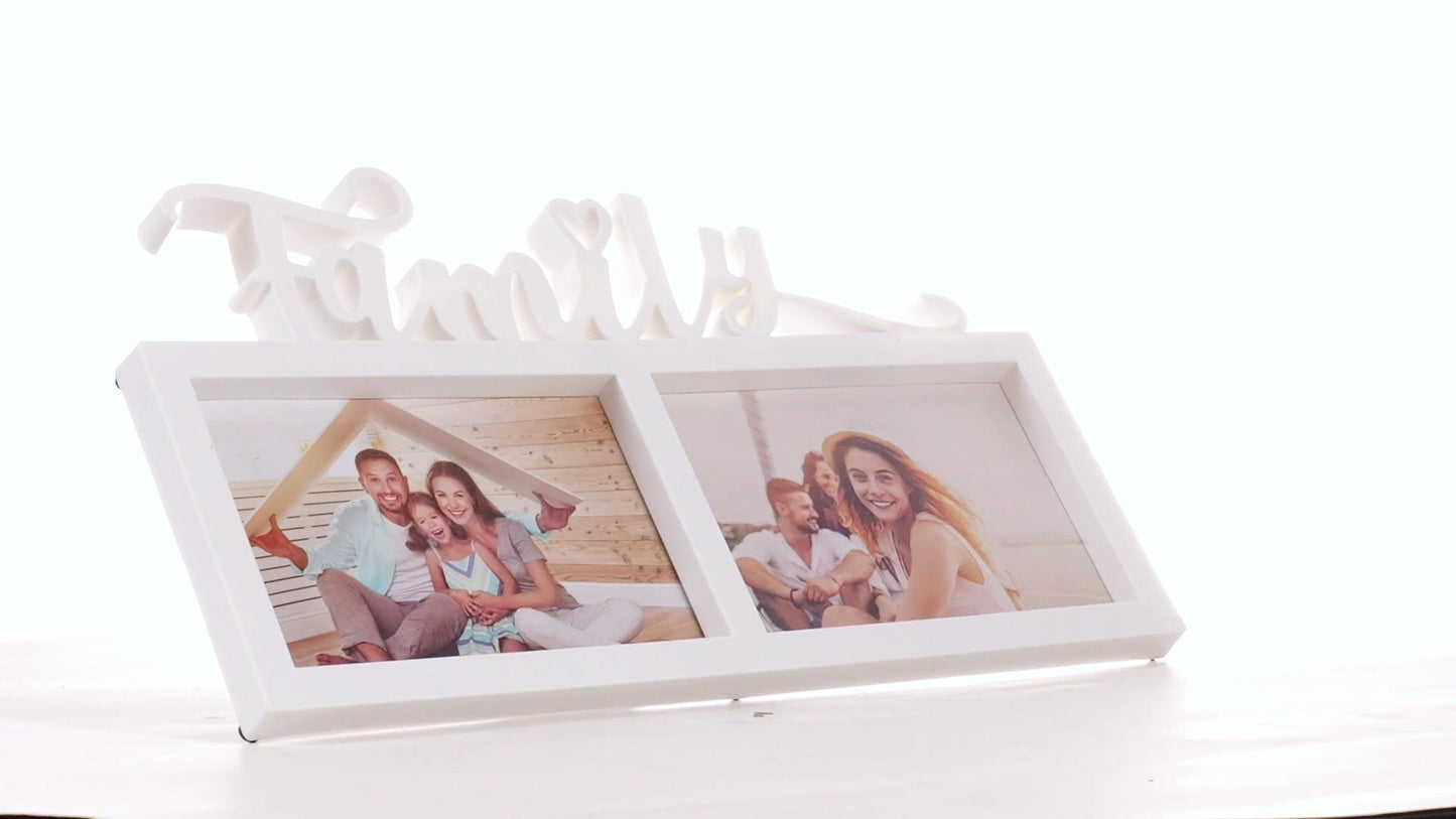 Family photo frame collage 2 photos
