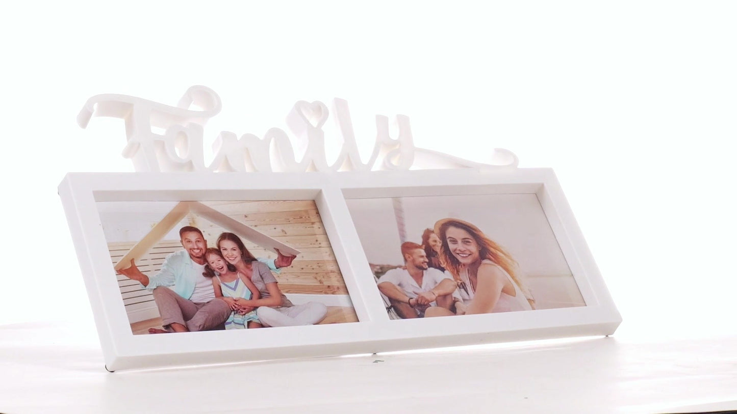 Family photo frame collage 2 photos