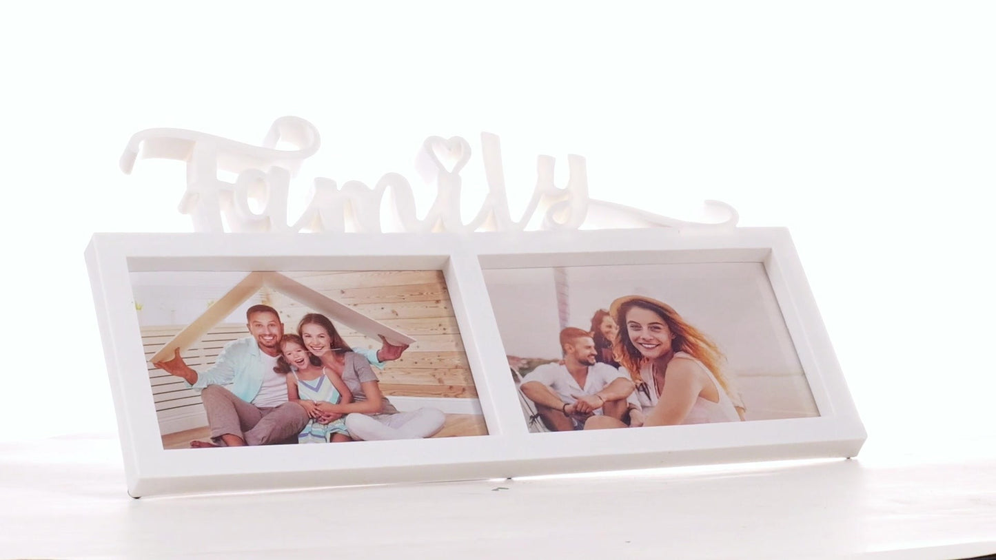 Family photo frame collage 2 photos