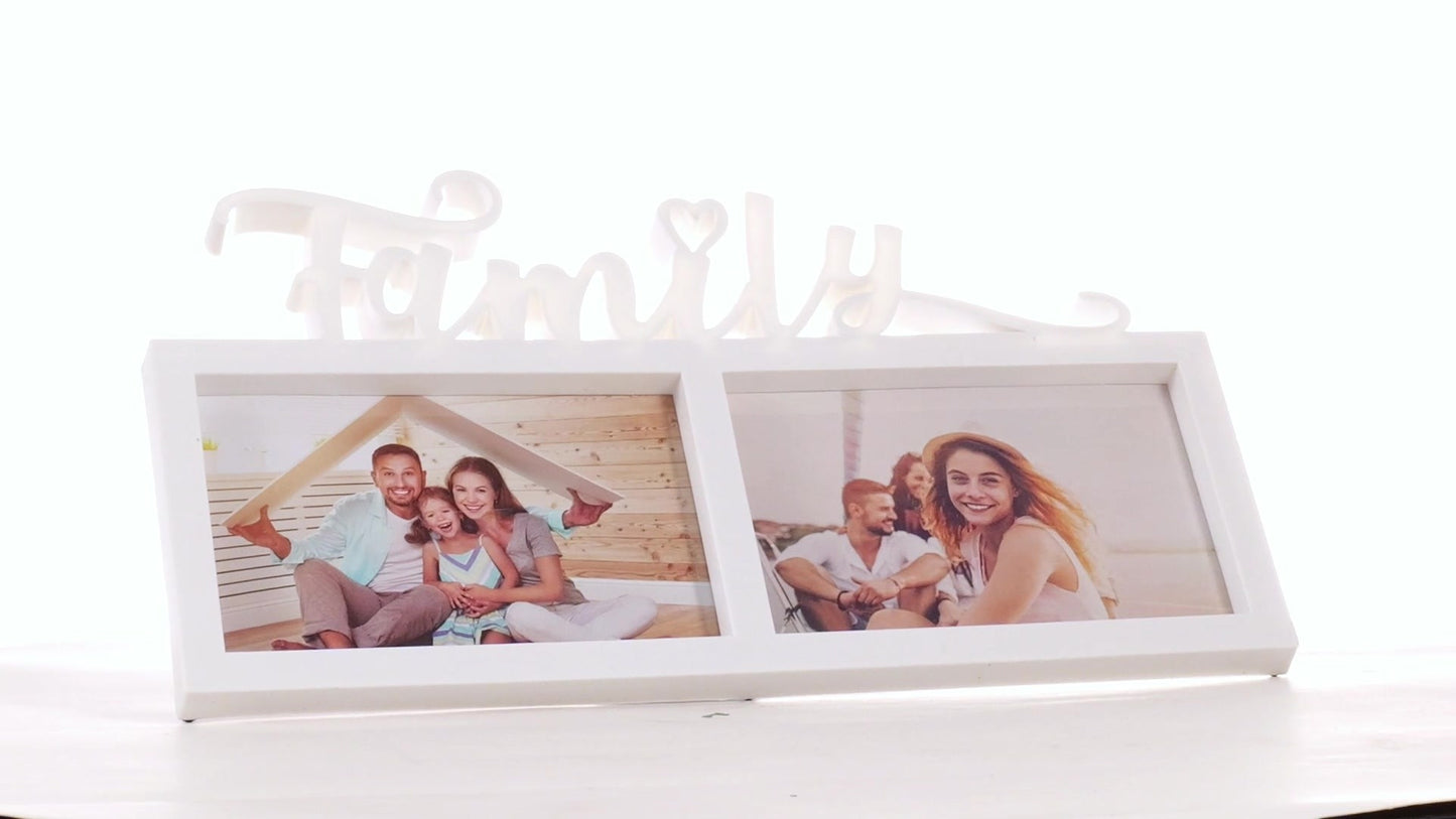 Family photo frame collage 2 photos