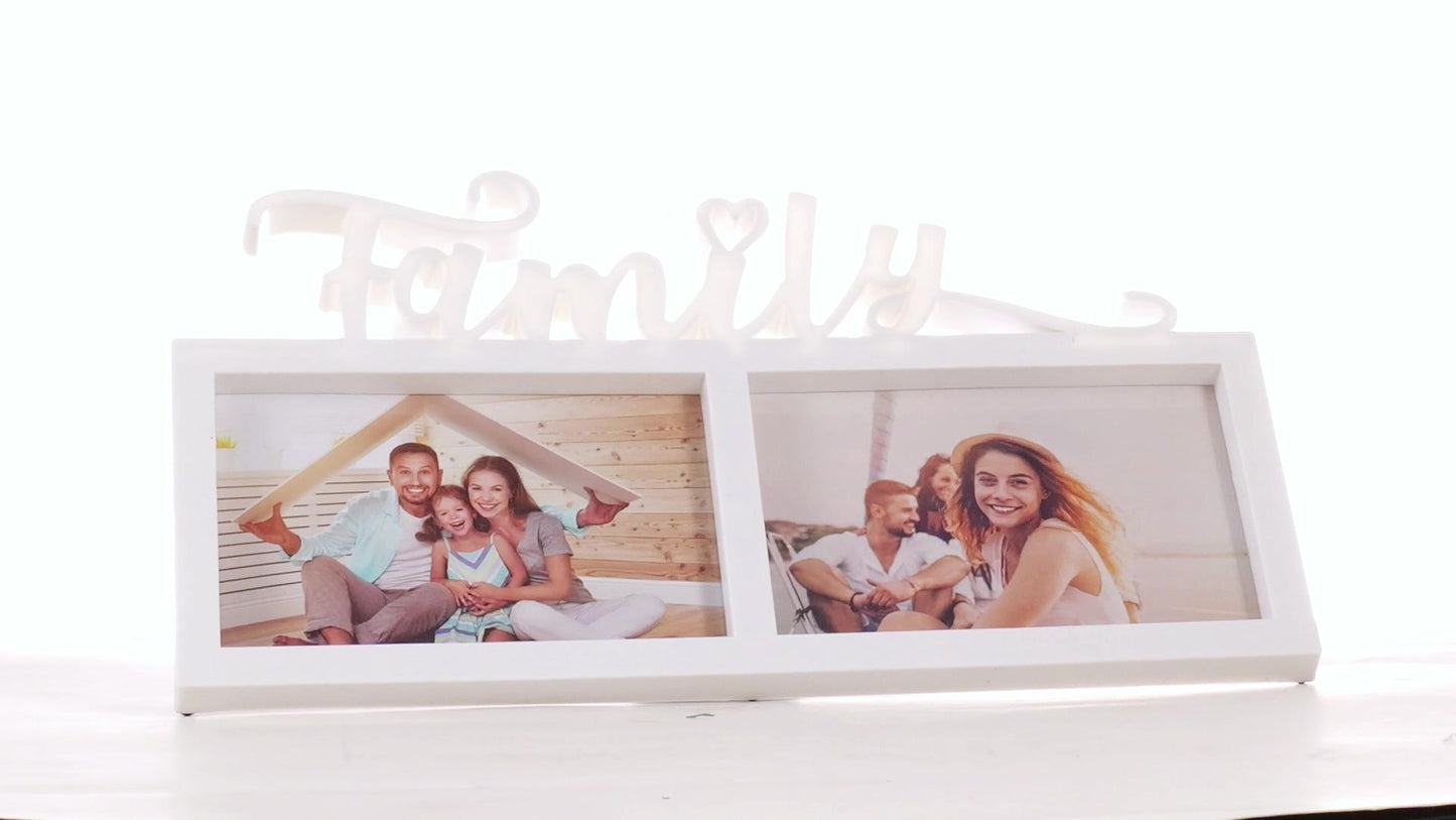 Family photo frame collage 2 photos