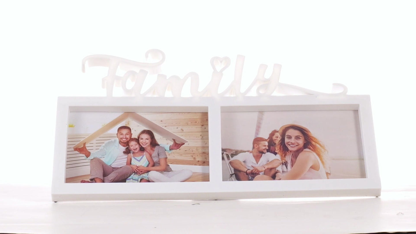 Family photo frame collage 2 photos