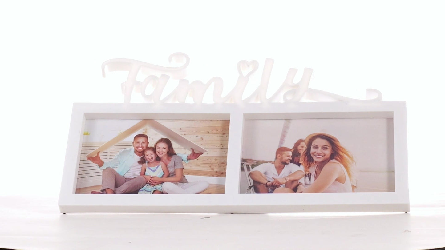 Family photo frame collage 2 photos