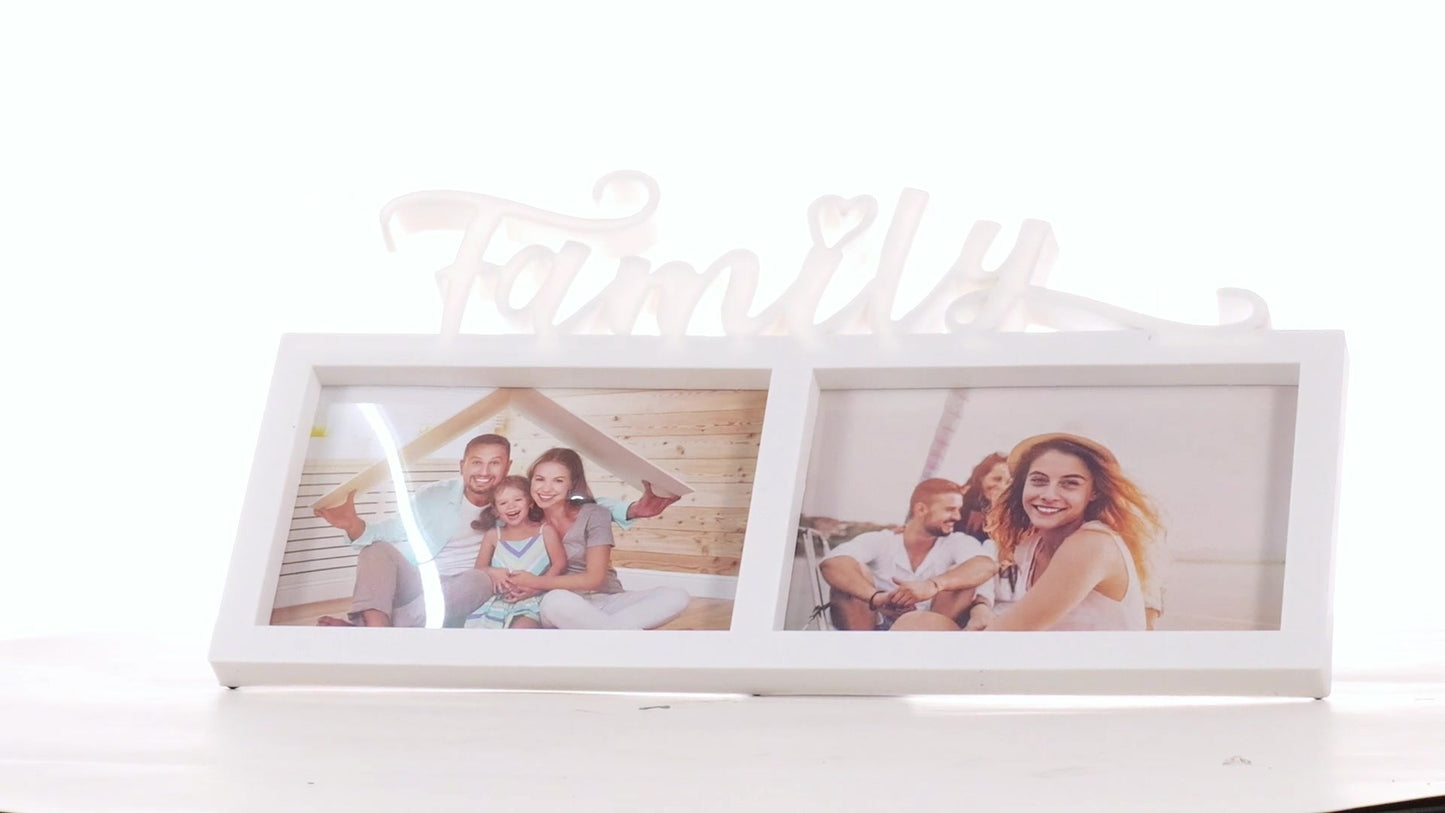 Family photo frame collage 2 photos