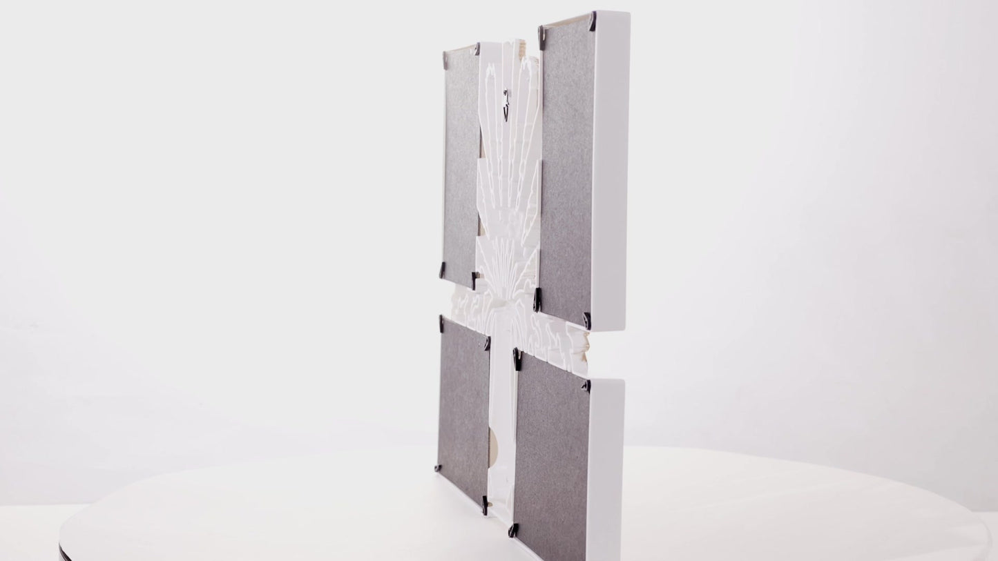Gray collage photo frame for 4 pictures