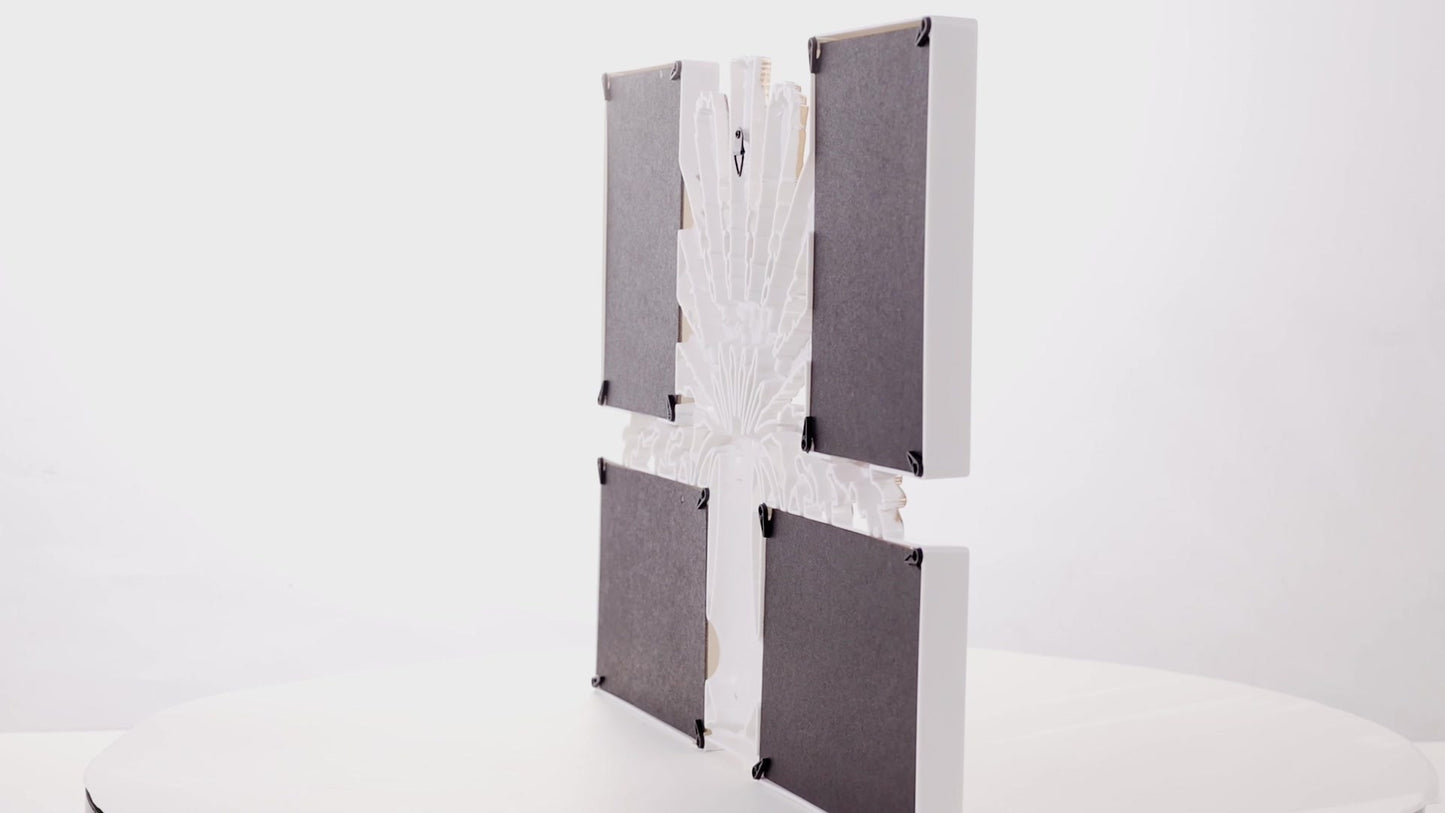 Gray collage photo frame for 4 pictures