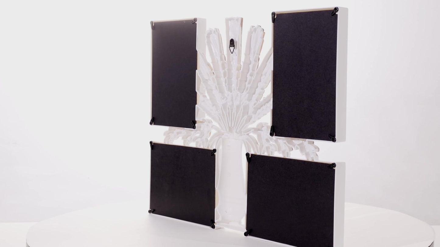 Gray collage photo frame for 4 pictures