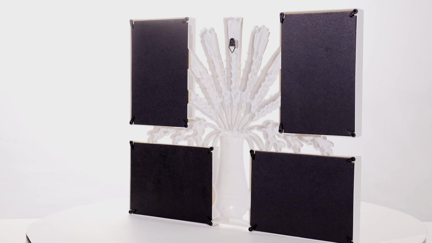 Gray collage photo frame for 4 pictures
