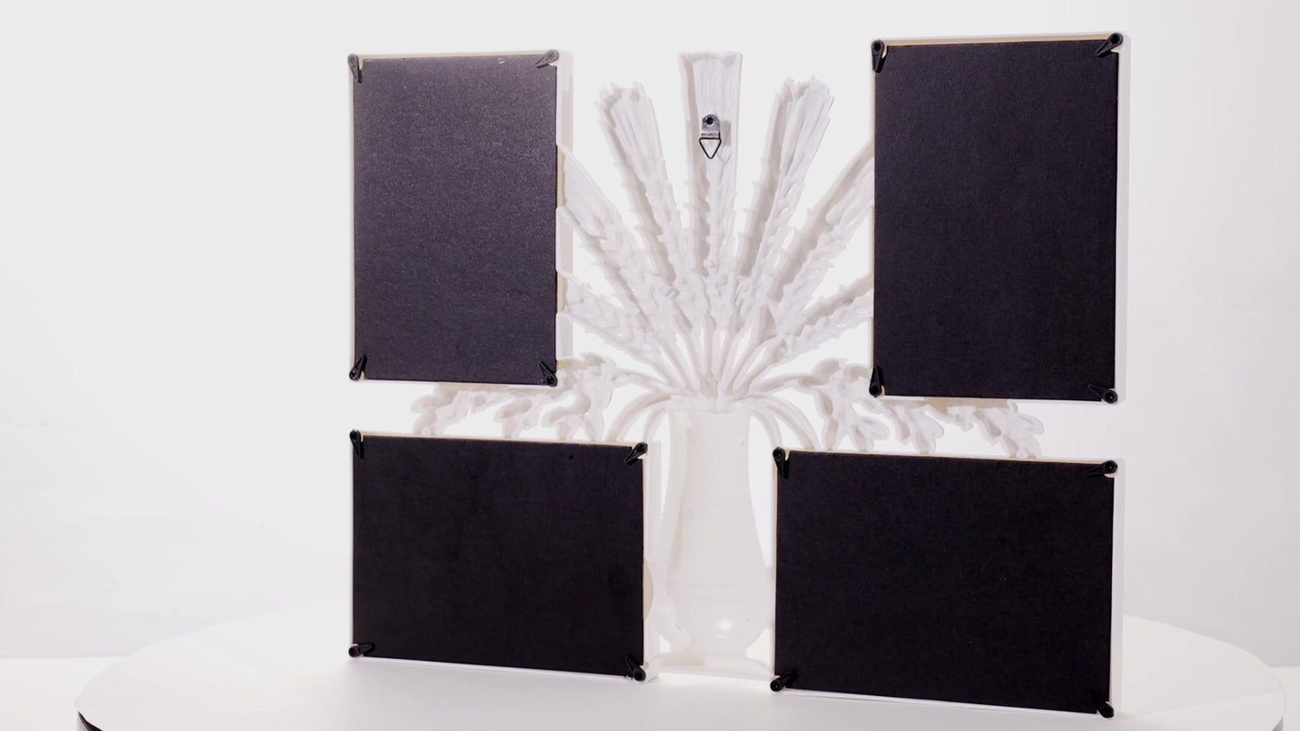 Gray collage photo frame for 4 pictures