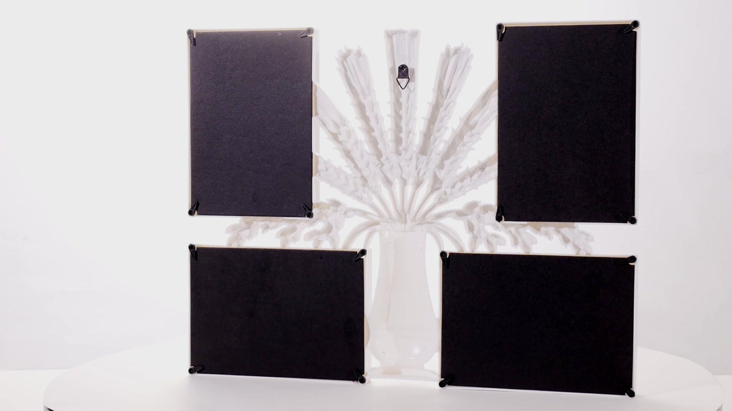 Gray collage photo frame for 4 pictures