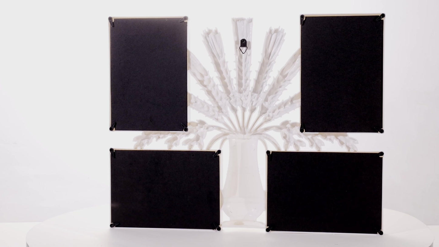 Gray collage photo frame for 4 pictures