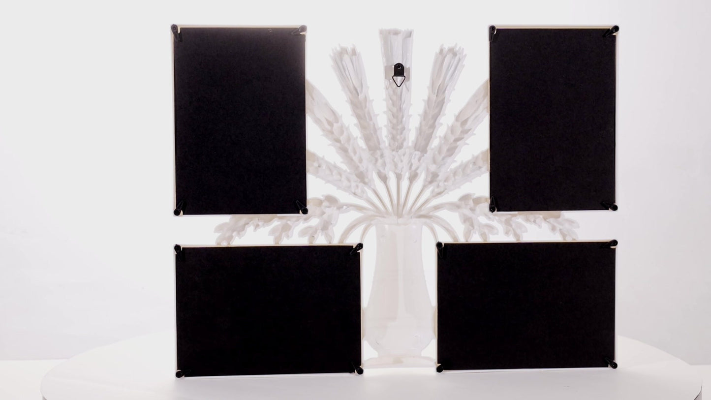 Gray collage photo frame for 4 pictures