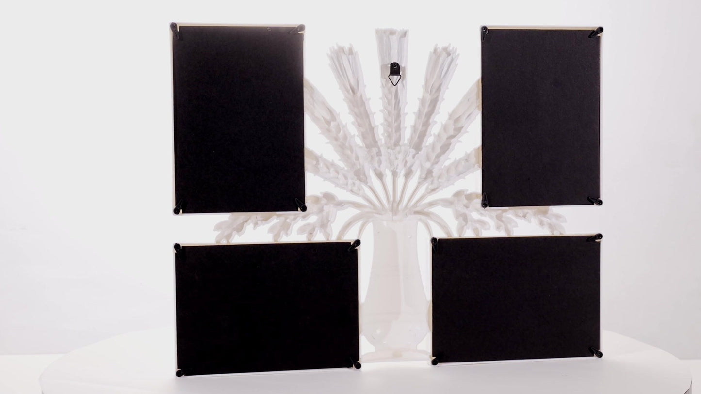 Gray collage photo frame for 4 pictures