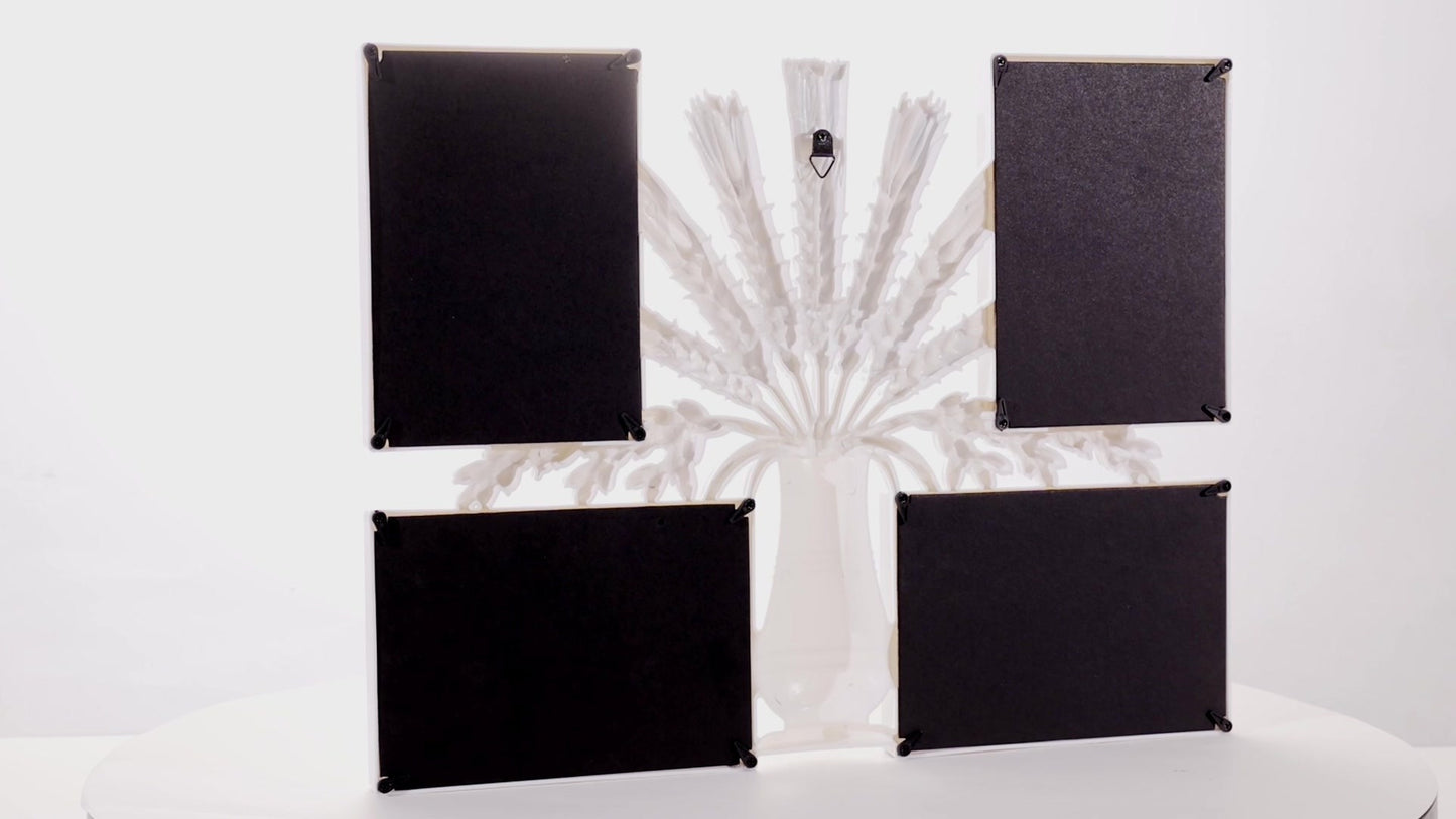 Gray collage photo frame for 4 pictures