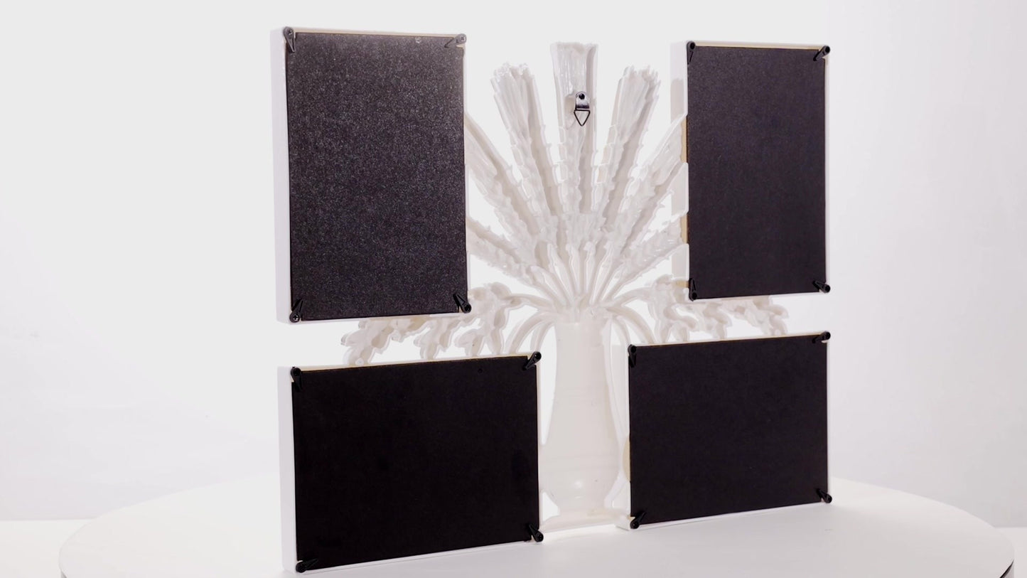 Gray collage photo frame for 4 pictures