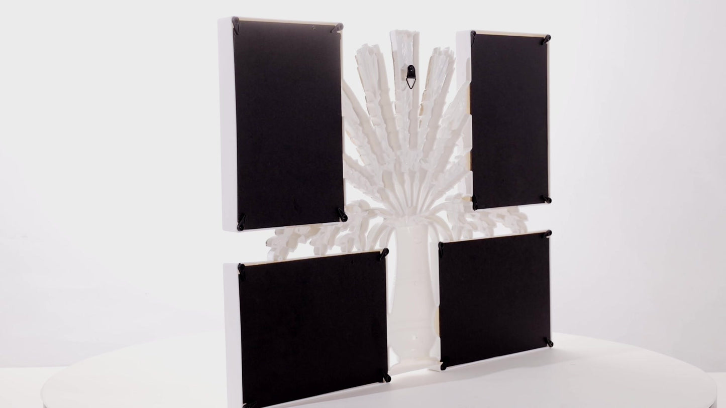 Gray collage photo frame for 4 pictures