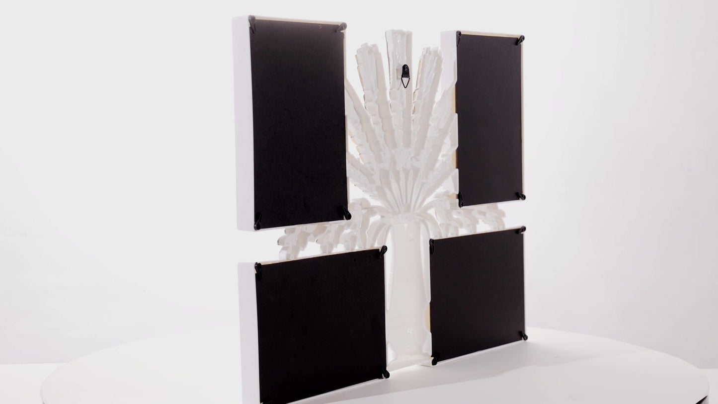 Gray collage photo frame for 4 pictures
