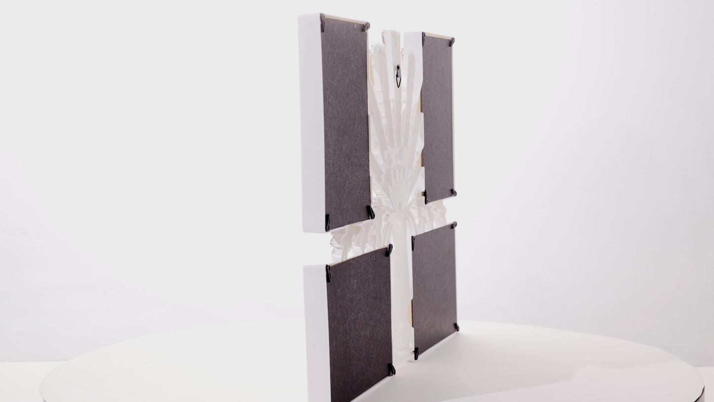 Gray collage photo frame for 4 pictures