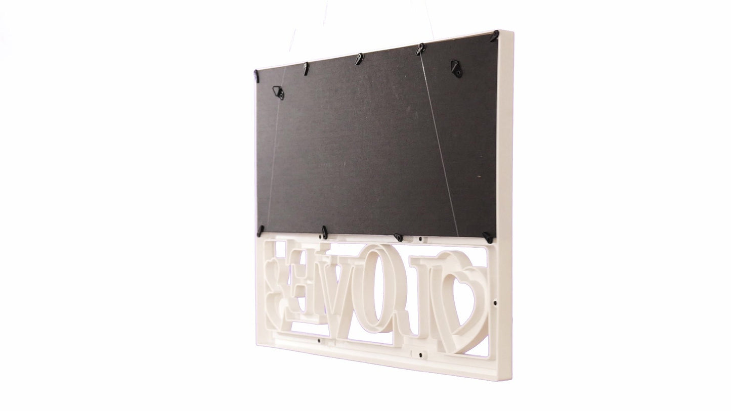 LOVE heart collage photo frame for 4 pictures